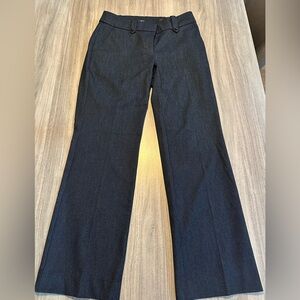 Loft Textured Navy Blue Julie Trouser, Size 2